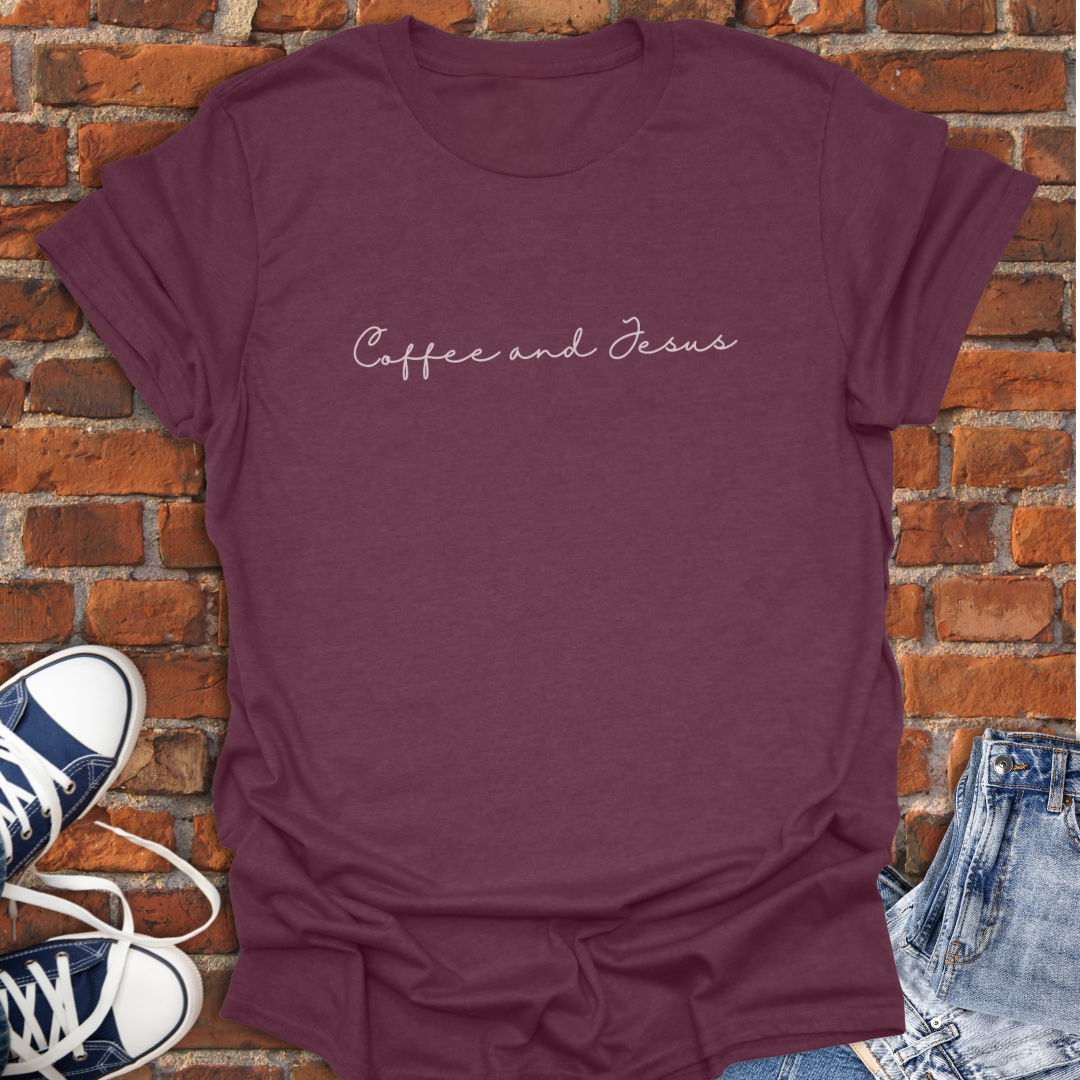 Coffee and Jesus Faith T-Shirt size XS to 5XL