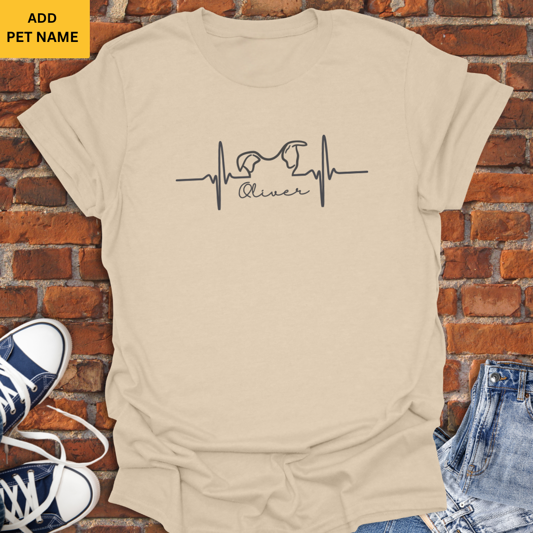 Personalized Dog Heartbeat Softstyle T-Shirt size XS to 5XL