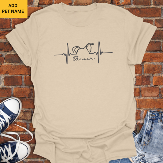 Personalized Dog Heartbeat Softstyle T-Shirt size XS to 5XL