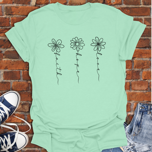 Faith Hope Love Faith T-Shirt size XS to 5XL