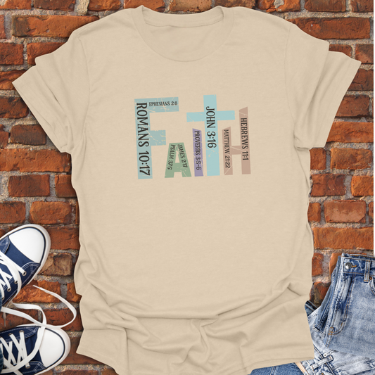 Faith grunge multi-color Faith T-Shirt size XS to 5XL