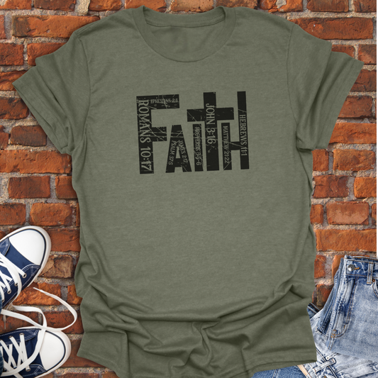 Faith grunge black and white Faith T-Shirt size XS to 5XL