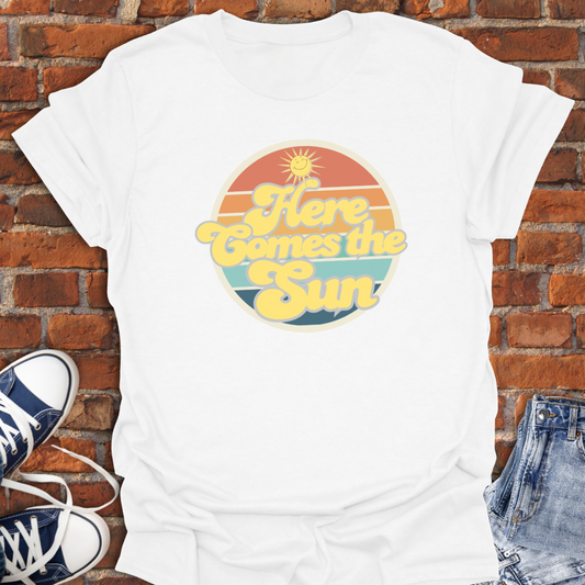 Here Comes the Sun -retro Softstyle T-Shirt size XS to 5XL