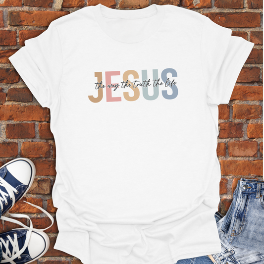 Jesus The Way -retro Faith T-Shirt size XS to 5XL