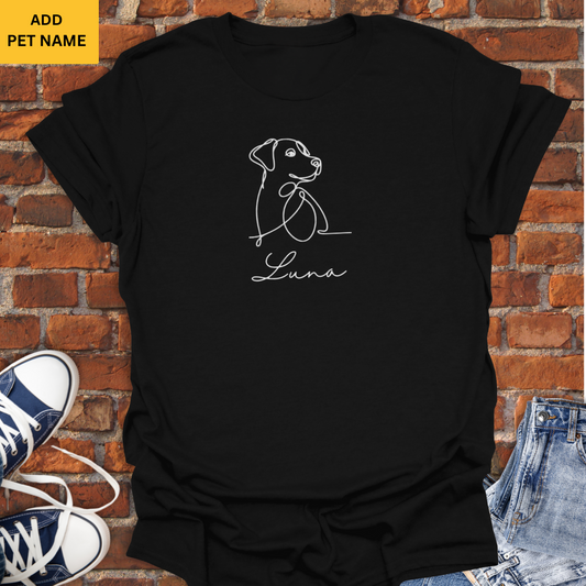 Personalized Labrador line art Softstyle T-Shirt size XS to 5XL