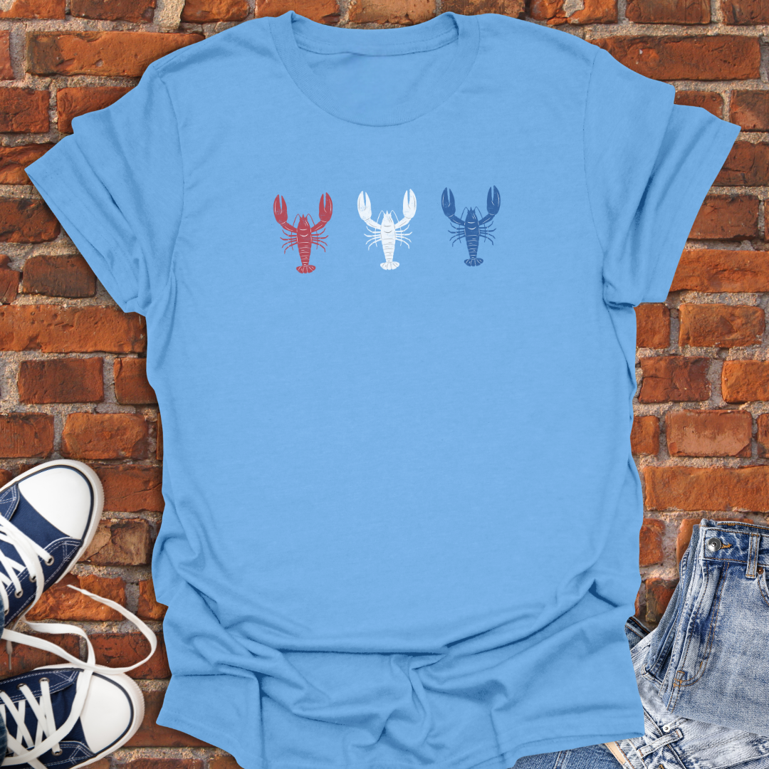 Lobsters -red white & blue Softstyle T-Shirt size XS to 5XL