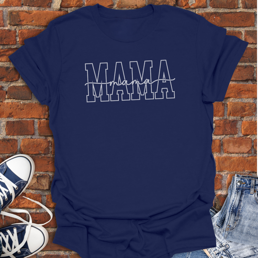 MAMA Varsity Cursive Softstyle T-Shirt size XS to 5XL
