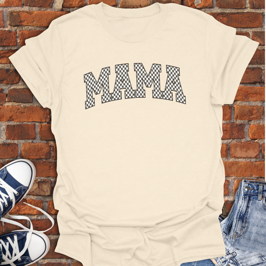 Mama checkered curved Softstyle T-Shirt size XS to 5XL
