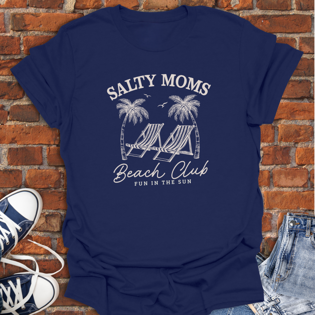 Salty Moms Beach Club Softstyle T-Shirt size XS to 5XL