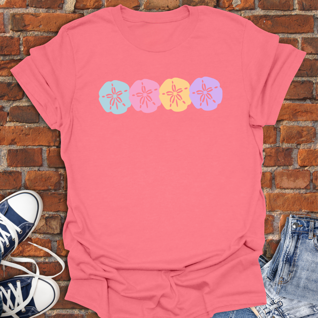 Sand Dollars in Tropical Colors Softstyle T-Shirt size XS to 5XL