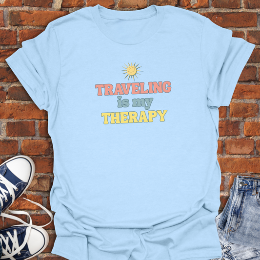 Traveling is My Therapy -sunshine Softstyle T-Shirt size XS to 5XL