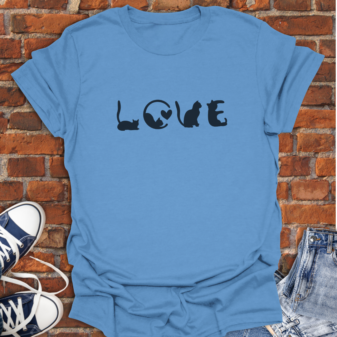 Cats Spelling Love Softstyle T-Shirt size XS to 5XL