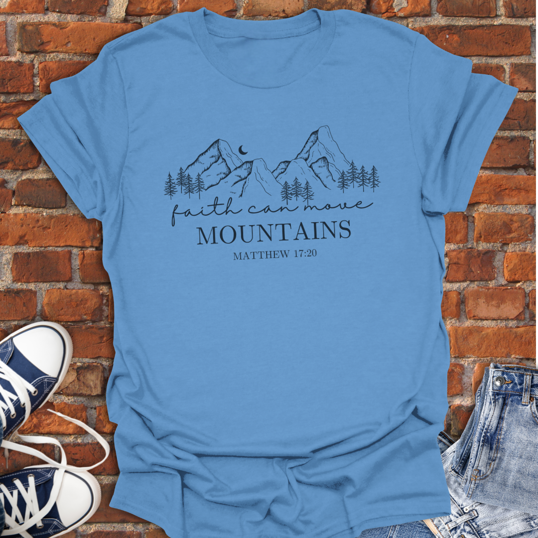 Faith Can Move Mountains -moon Faith T-Shirt size XS to 5XL