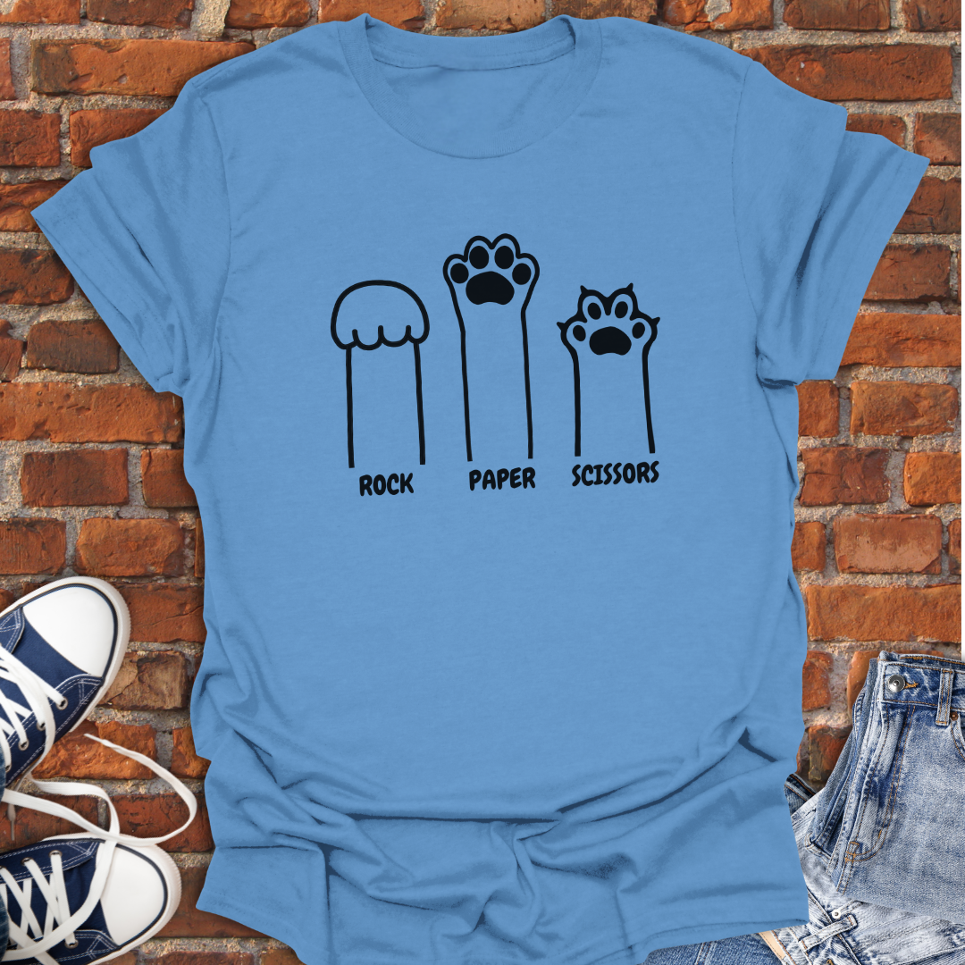 Rock Paper Scissors -cat paws Softstyle T-Shirt size XS to 5XL