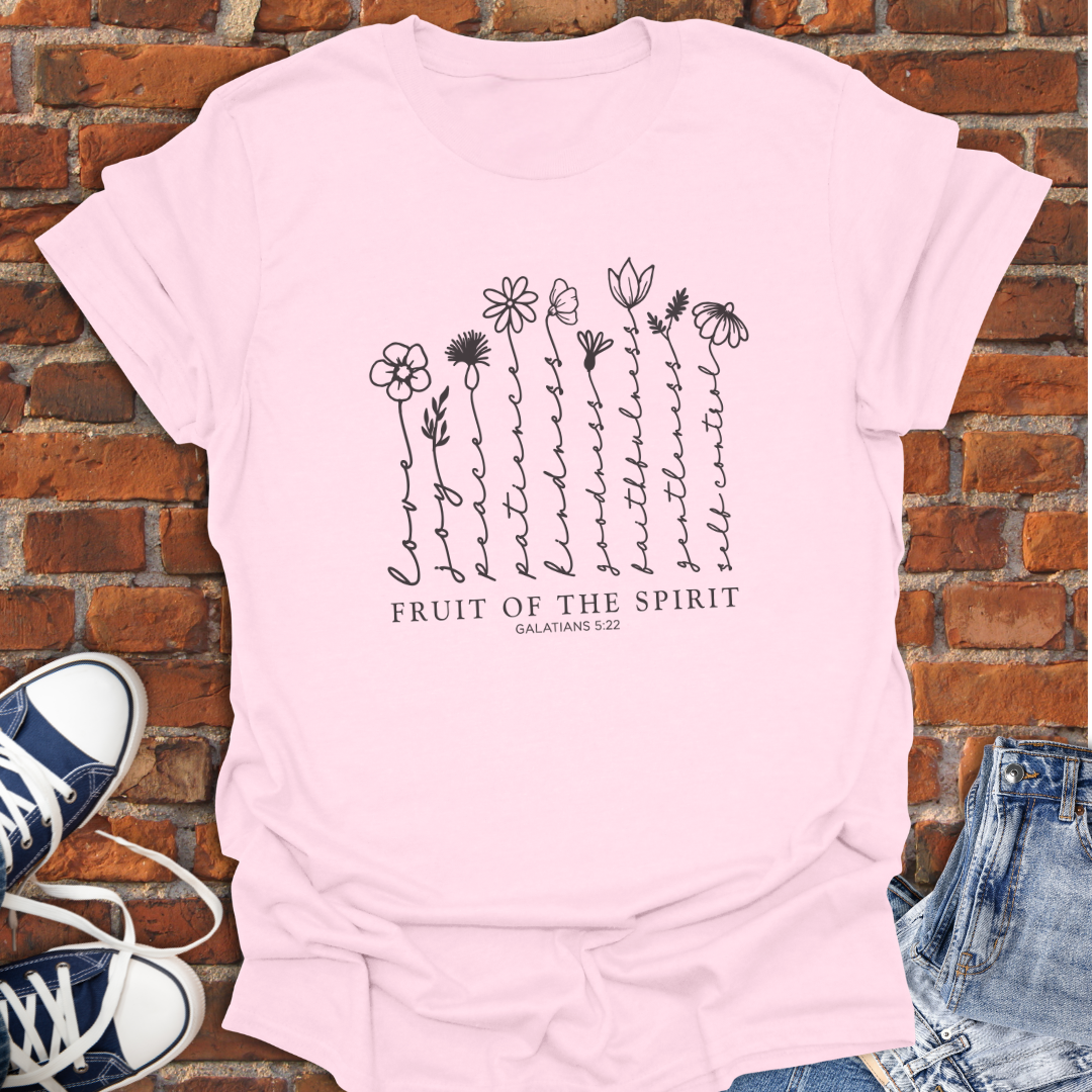 Fruit of the Spirit -flowers Faith T-Shirt size XS to 5XL