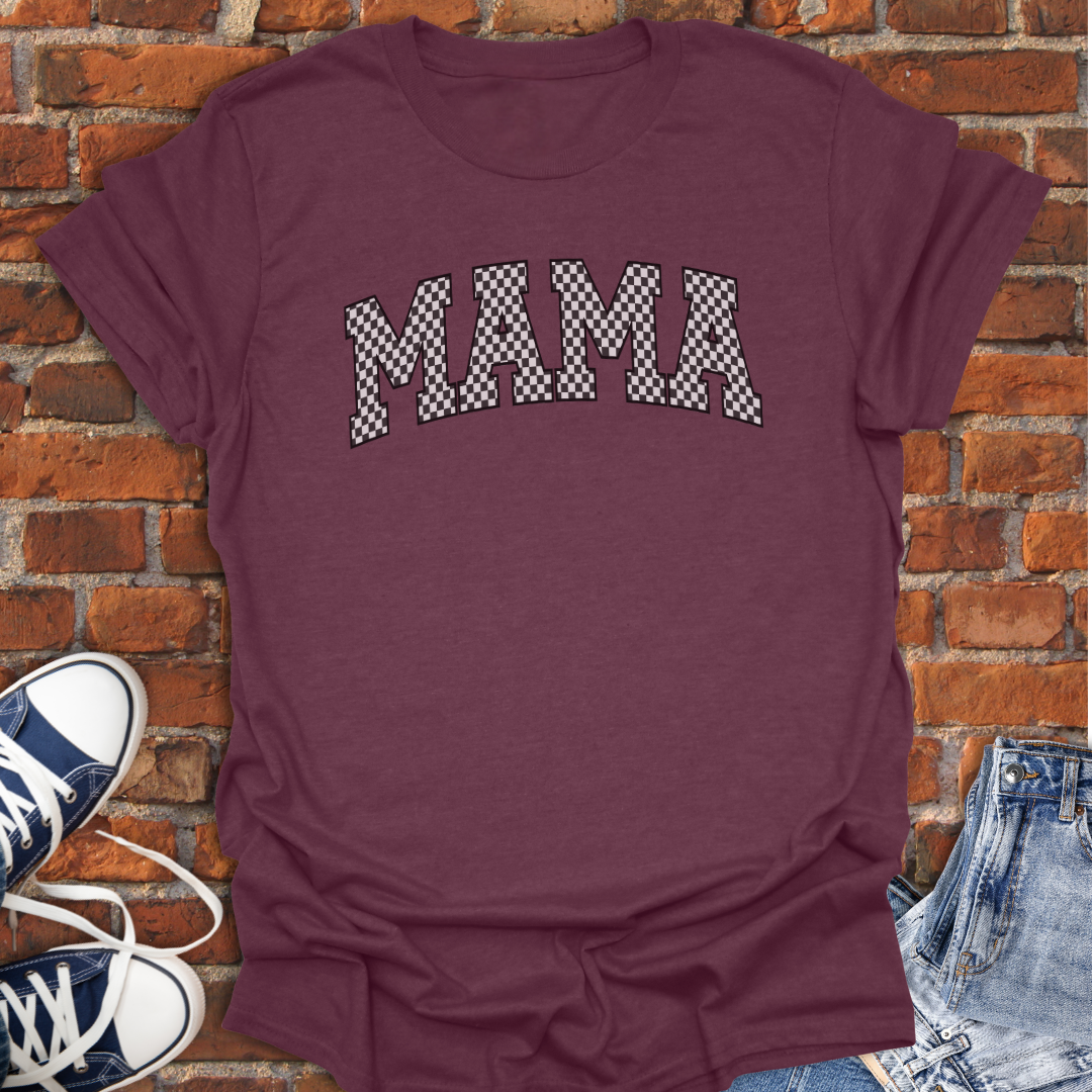 Mama checkered curved Softstyle T-Shirt size XS to 5XL