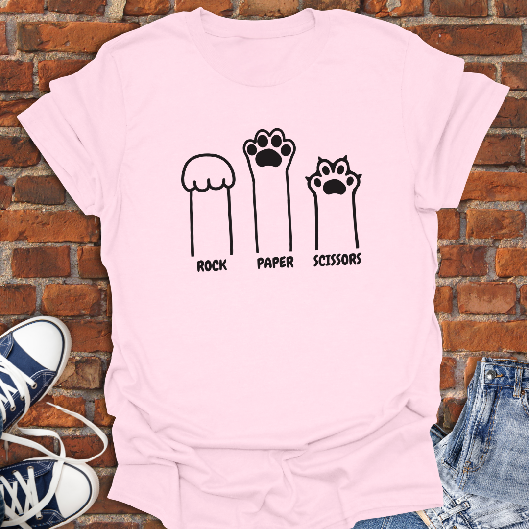 Rock Paper Scissors -cat paws Softstyle T-Shirt size XS to 5XL