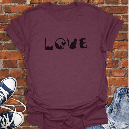 Cats Spelling Love Softstyle T-Shirt size XS to 5XL