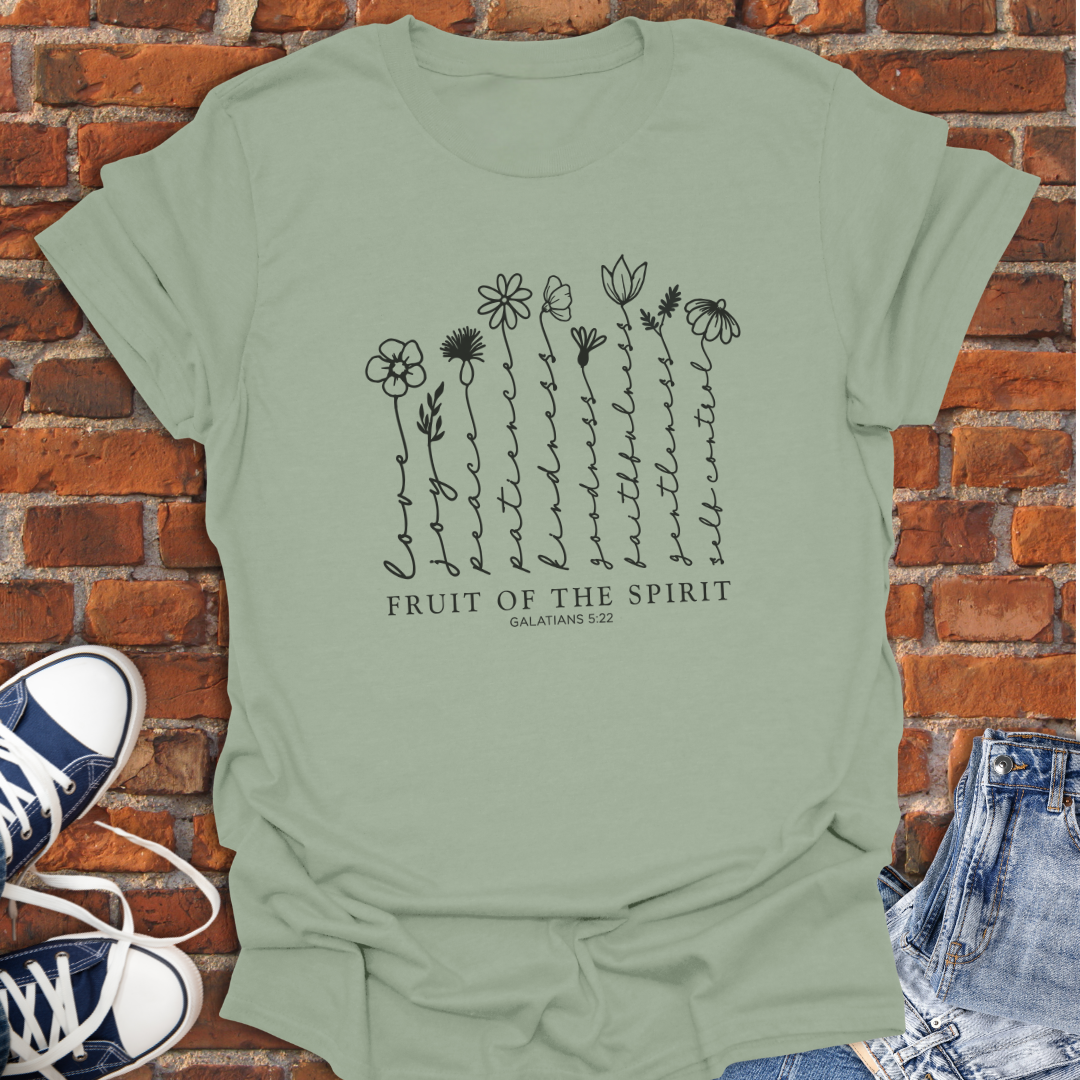 Fruit of the Spirit -flowers Faith T-Shirt size XS to 5XL