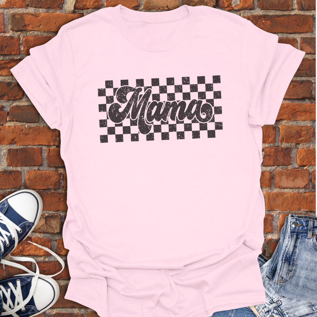 Mama retro checkered Softstyle T-Shirt size XS to 5XL
