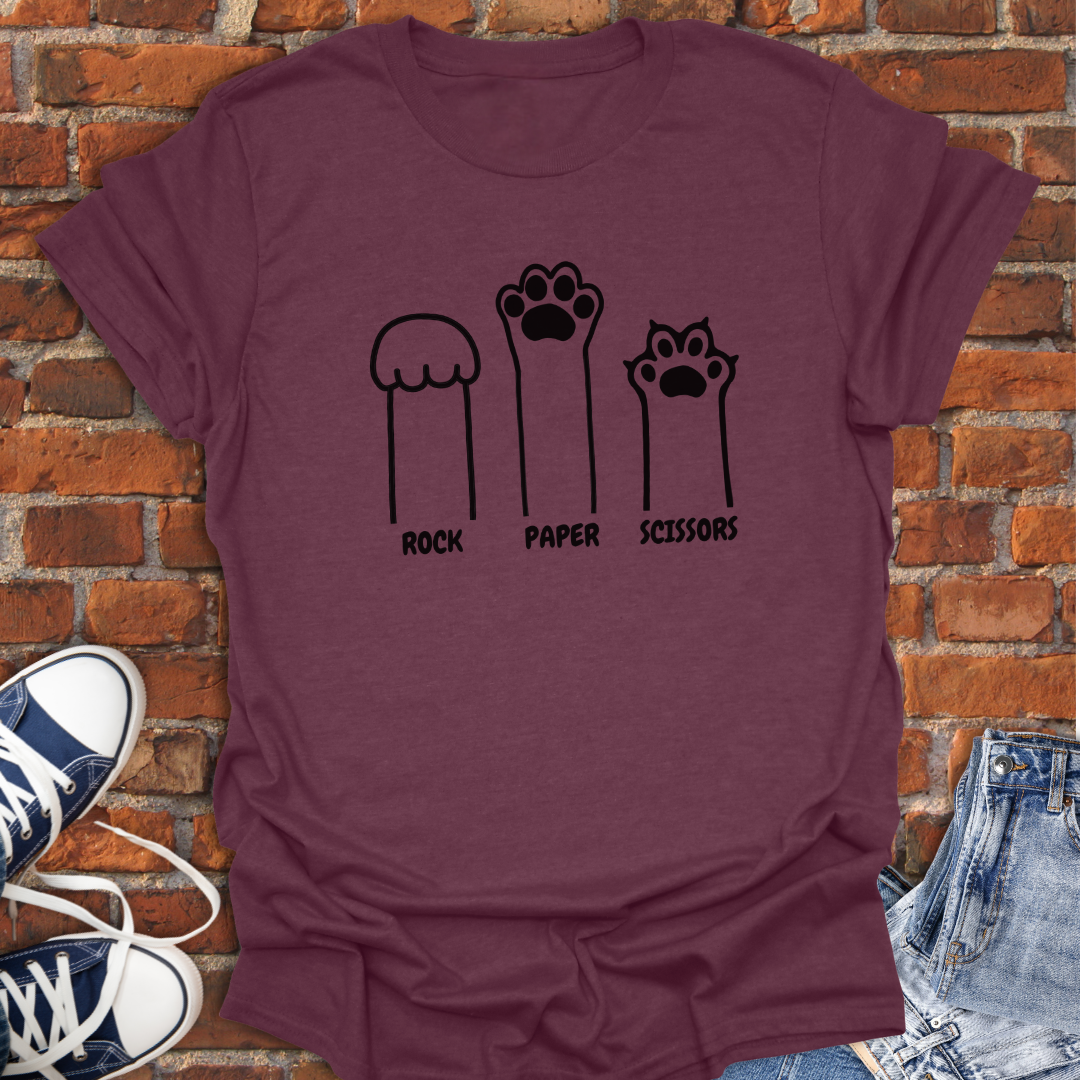 Rock Paper Scissors -cat paws Softstyle T-Shirt size XS to 5XL