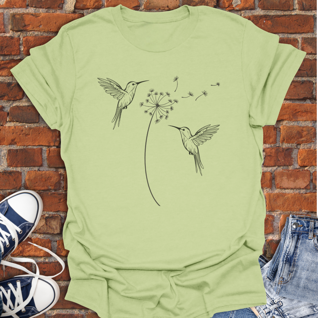 Hummingbirds with Dandelion Softstyle T-Shirt size XS to 5XL