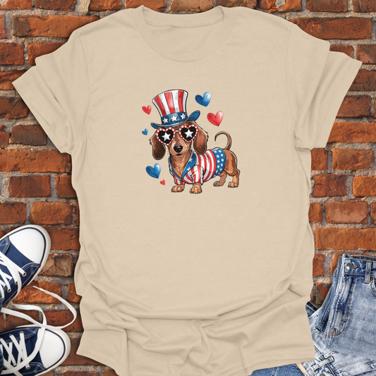 Patriotic Dachshund Softstyle T-Shirt size XS to 5XL