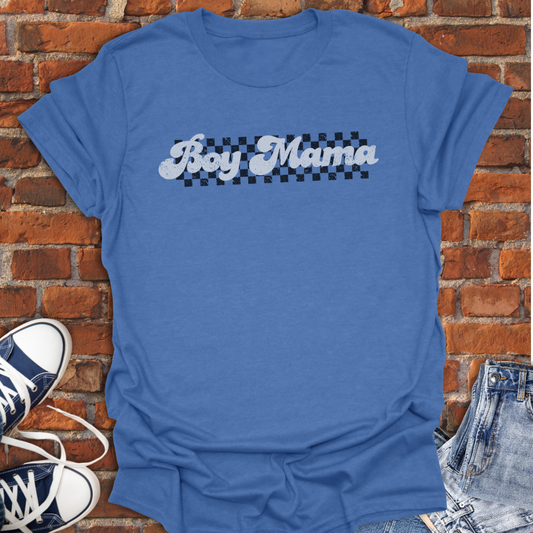 Boy Mama retro checkered Softstyle T-Shirt size XS to 5XL