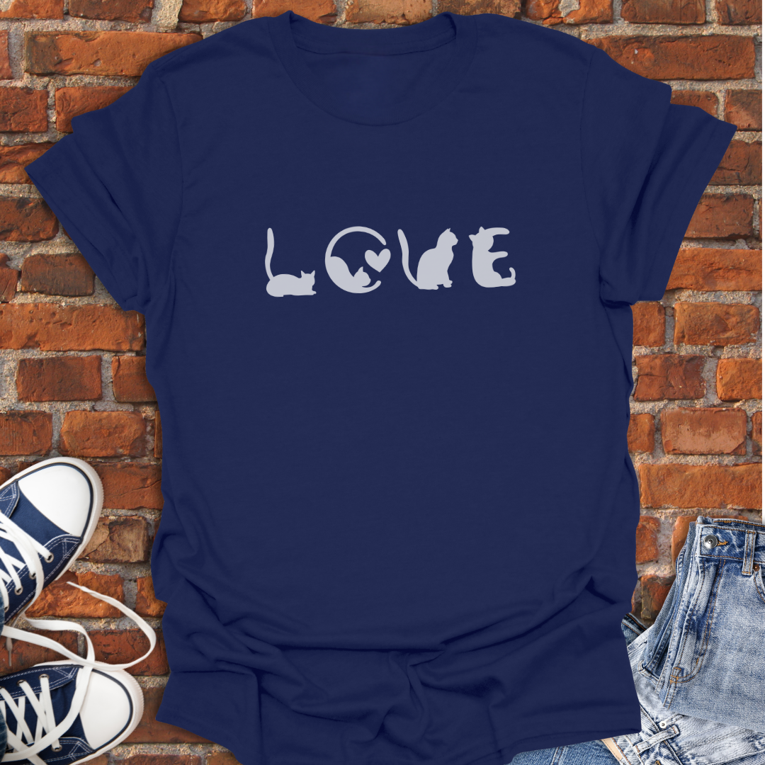 Cats Spelling Love Softstyle T-Shirt size XS to 5XL
