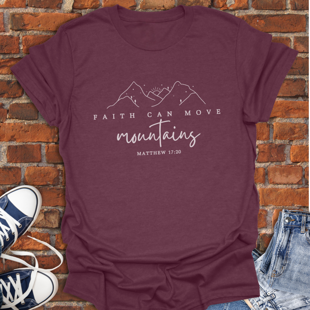 Faith Can Move Mountains -sun Faith T-Shirt size XS to 5XL
