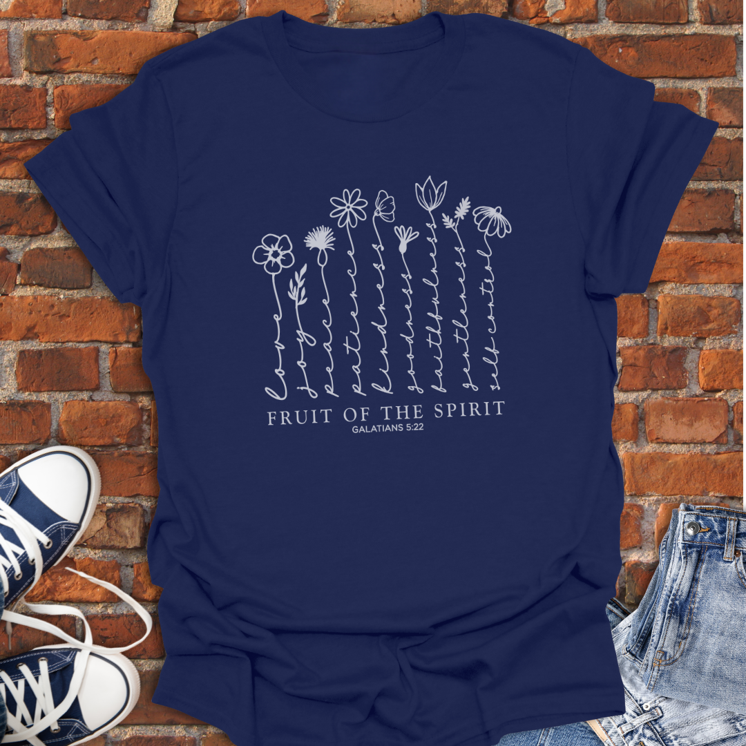 Fruit of the Spirit -flowers Faith T-Shirt size XS to 5XL
