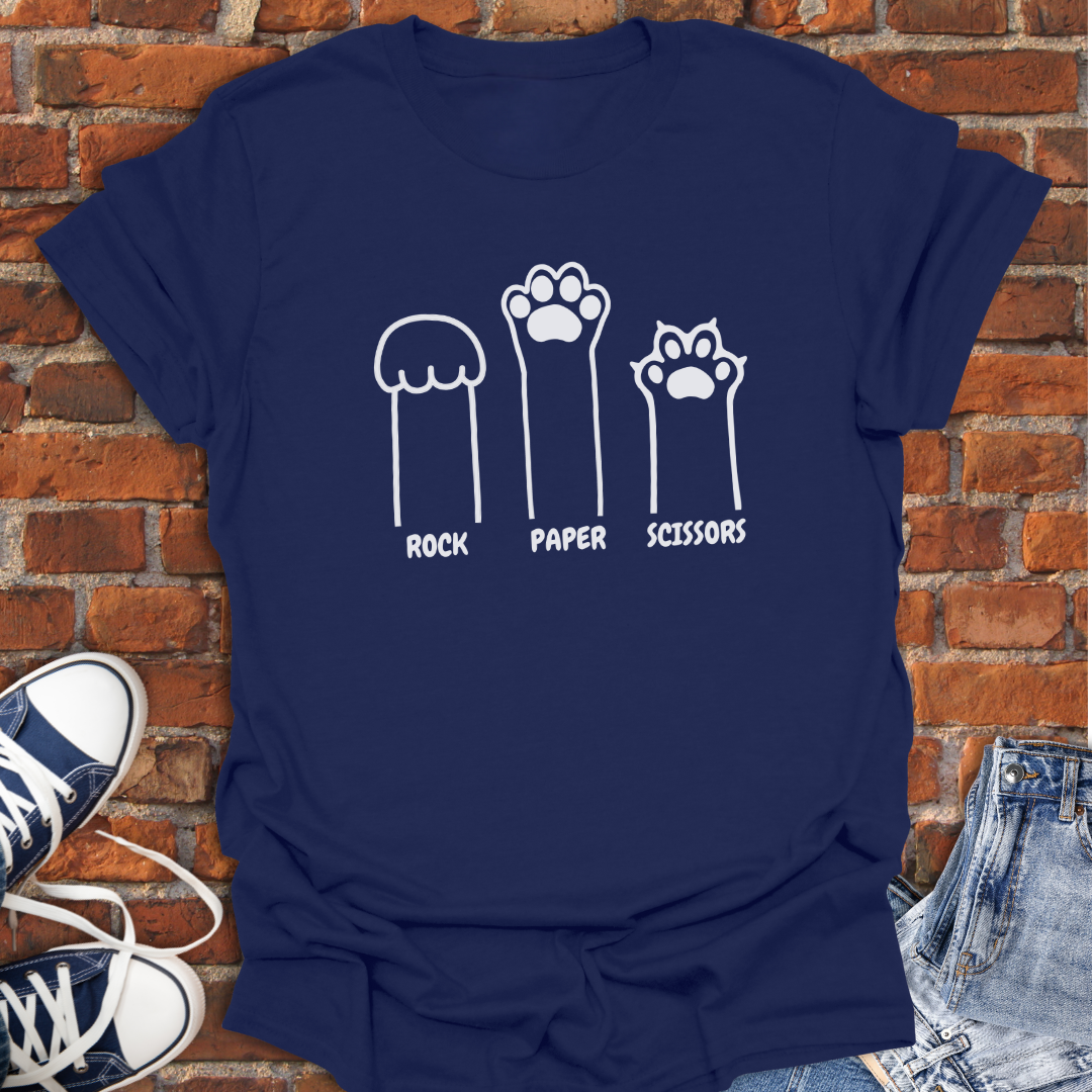 Rock Paper Scissors -cat paws Softstyle T-Shirt size XS to 5XL
