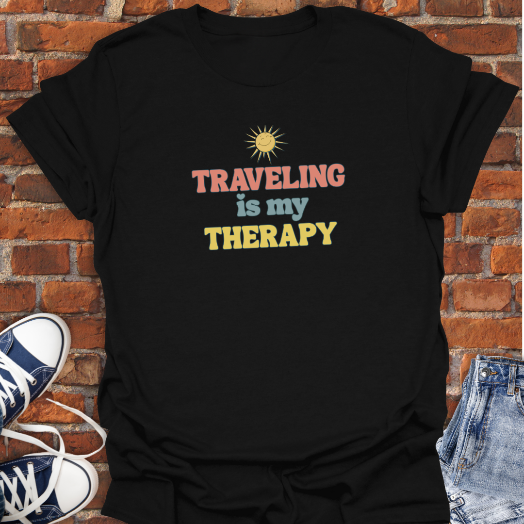 Traveling is My Therapy -sunshine Softstyle T-Shirt size XS to 5XL