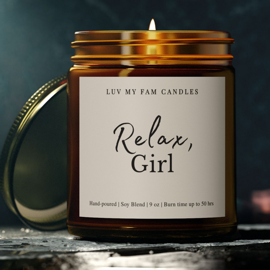Relax, Girl – Cozy Self-Care Candle | 9oz Coconut Apricot Wax
