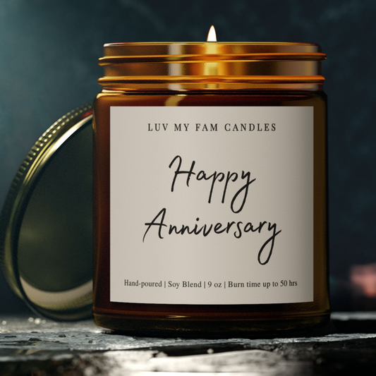 Happy Anniversary – Love & Milestone Candle | 9oz Coconut Apricot Wax