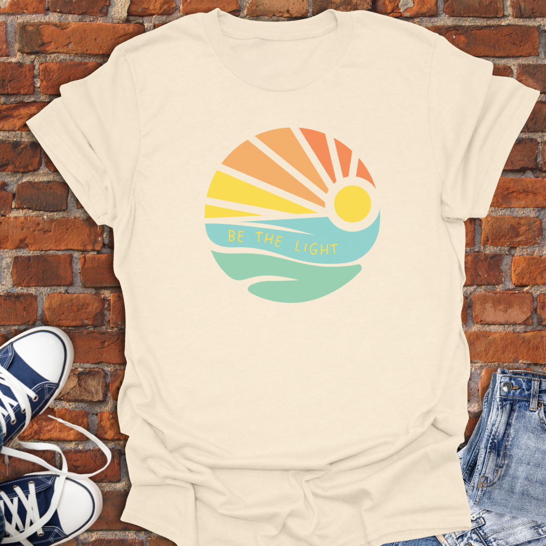 Be the Light -coastal sunrise Softstyle T-Shirt size XS to 5XL