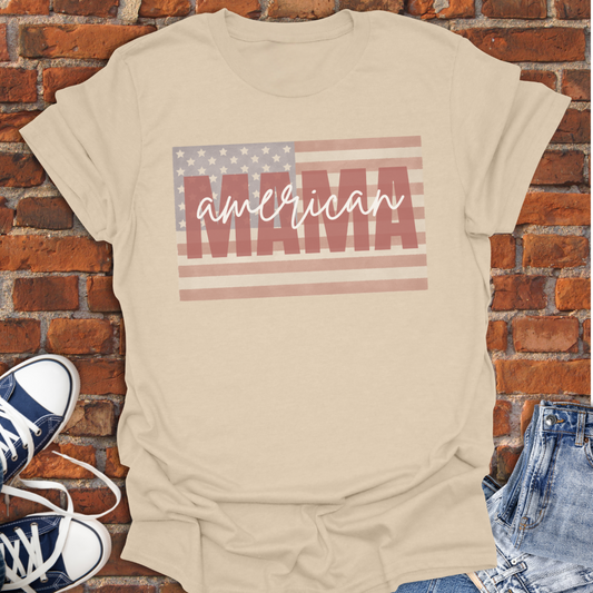 American Mama -Flag Softstyle T-Shirt size XS to 5XL