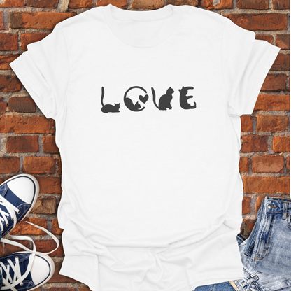 Cats Spelling Love Softstyle T-Shirt size XS to 5XL