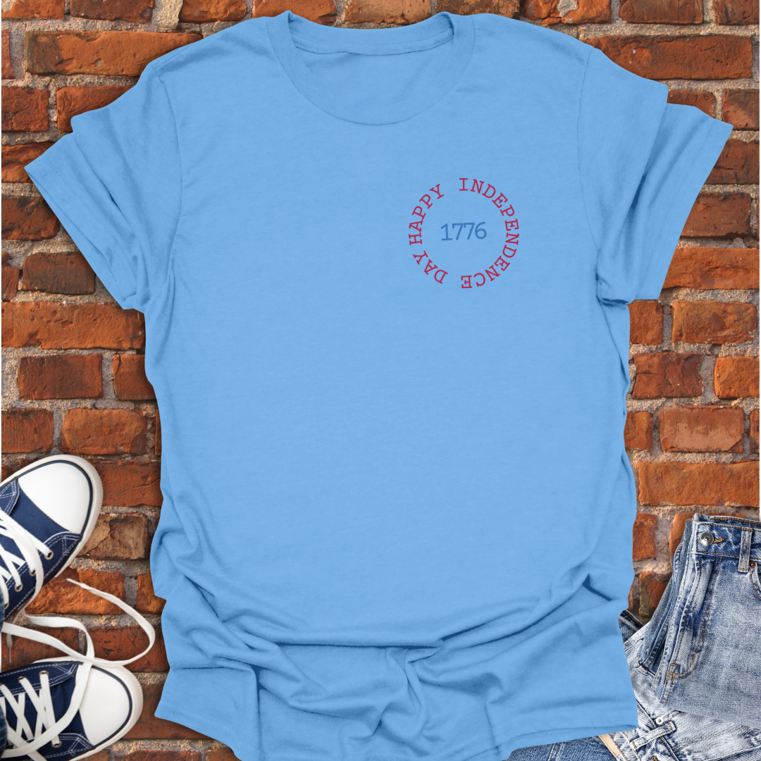 Happy Independence Day pocket size Softstyle T-Shirt size XS to 5XL