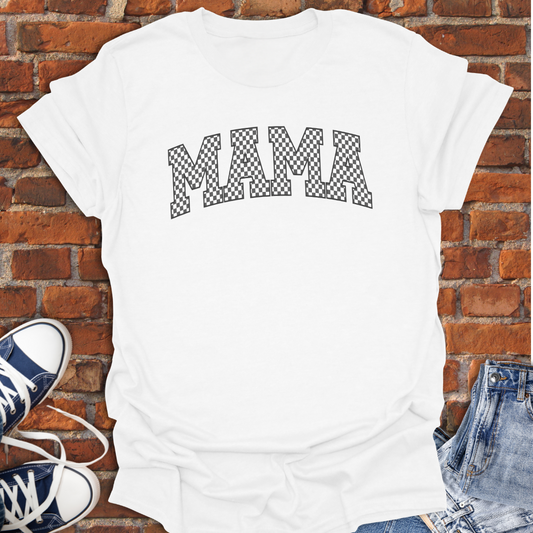 Mama checkered curved Softstyle T-Shirt size XS to 5XL