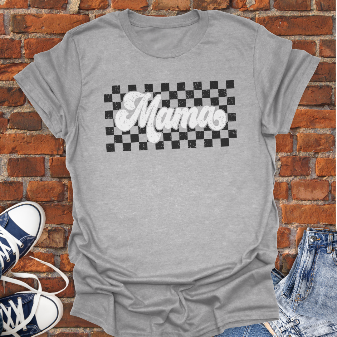 Mama retro checkered Softstyle T-Shirt size XS to 5XL