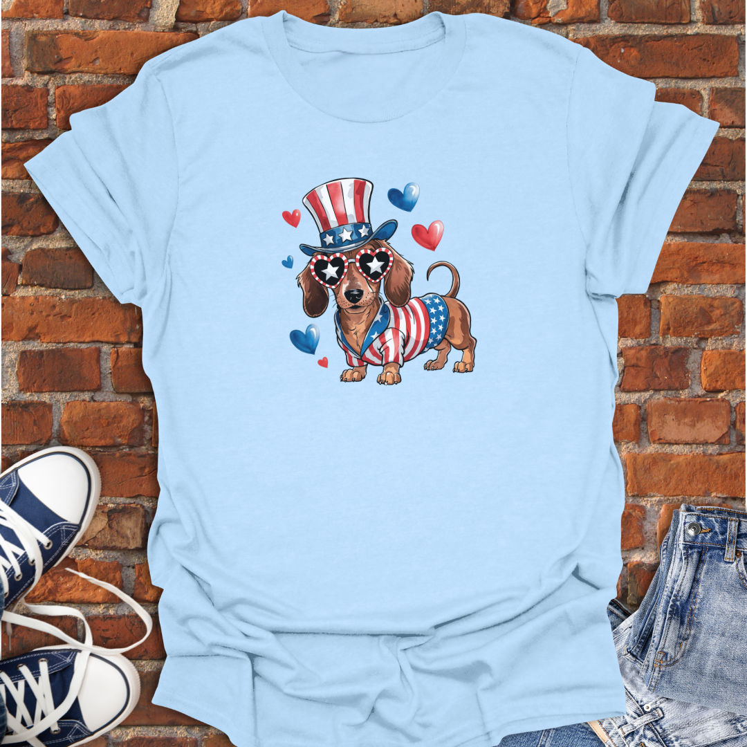 Patriotic Dachshund Softstyle T-Shirt size XS to 5XL