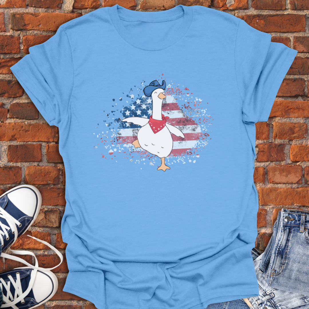 Patriotic Dancing Goose Softstyle T-Shirt size XS to 5XL