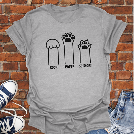 Rock Paper Scissors -cat paws Softstyle T-Shirt size XS to 5XL