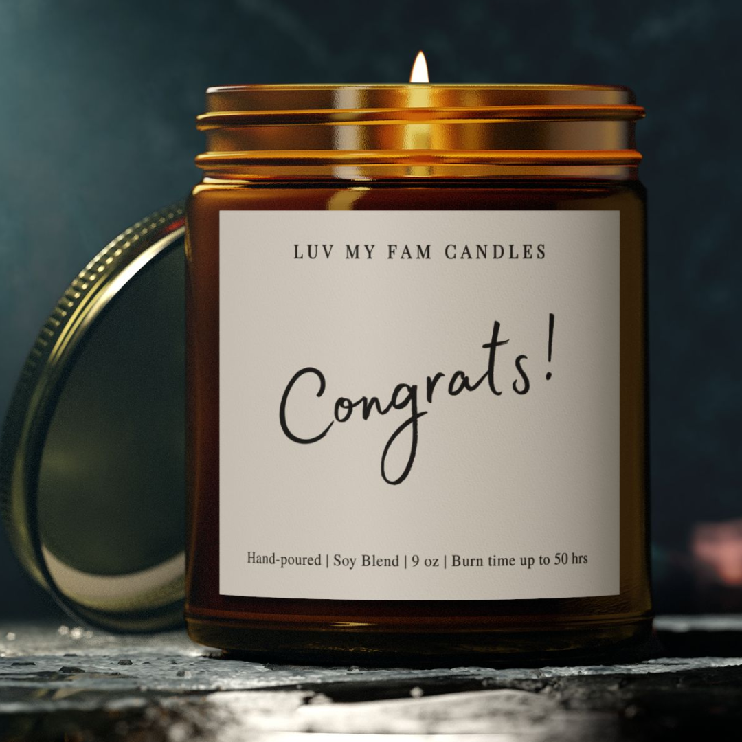 Congrats! – Celebration Candle for Every Occasion | 9oz Coconut Apricot Wax