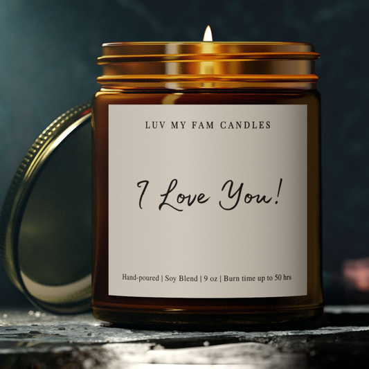 I Love You! – Romantic or Friendship Gift Candle | 9oz Coconut Apricot Wax