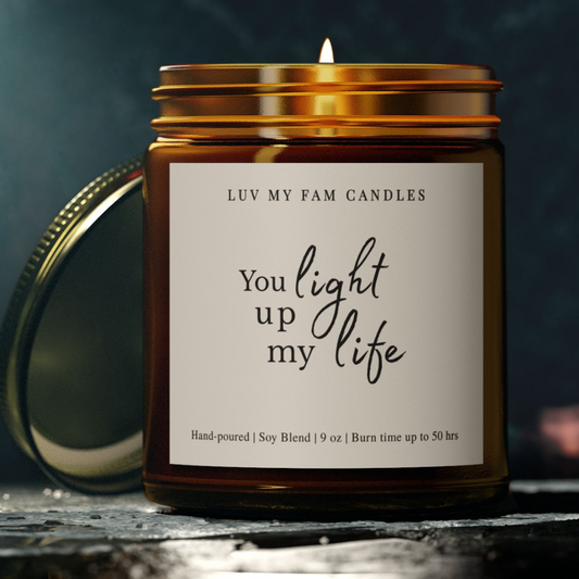 You Light Up My Life – Heartfelt Gift Candle | 9oz Coconut Apricot Wax