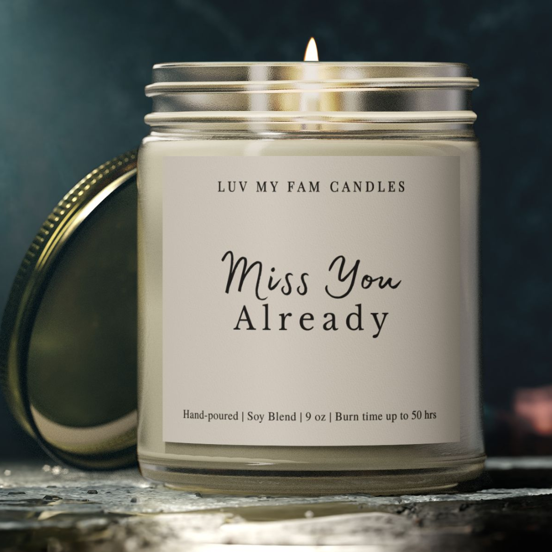 Miss You Already – Thoughtful Farewell Candle | 9oz Coconut Apricot Wax