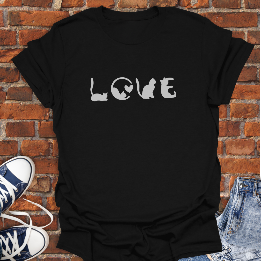 Cats Spelling Love Softstyle T-Shirt size XS to 5XL