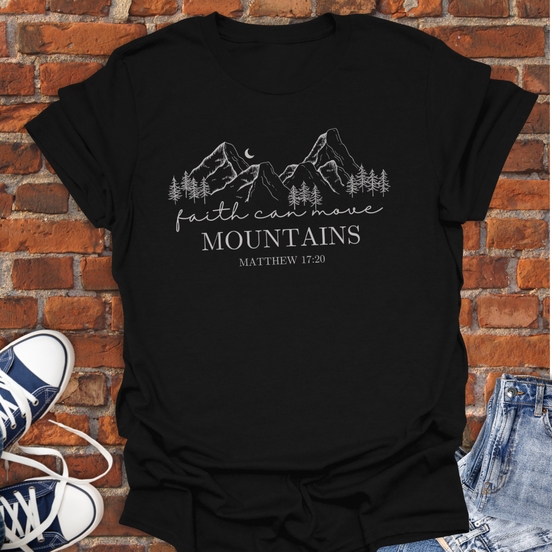 Faith Can Move Mountains -moon Faith T-Shirt size XS to 5XL
